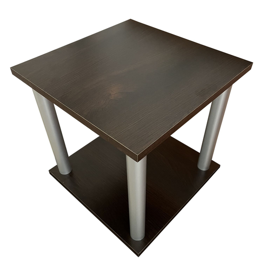 Beistelltisch B 40 x H 40 x T 45,5 cm auf Rollen, Mocca Nachbildung, quadratisch, Nico
