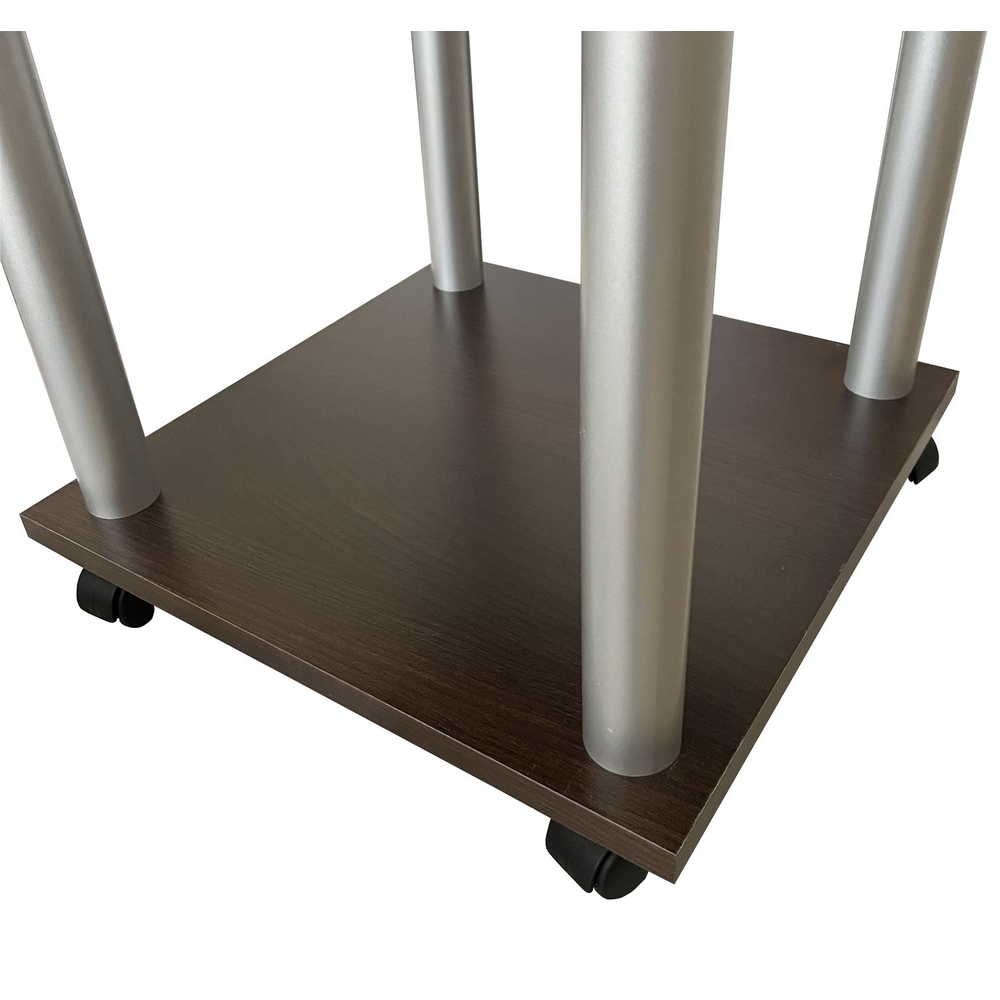 Beistelltisch B 40 x H 40 x T 45,5 cm auf Rollen, Mocca Nachbildung, quadratisch, Nico