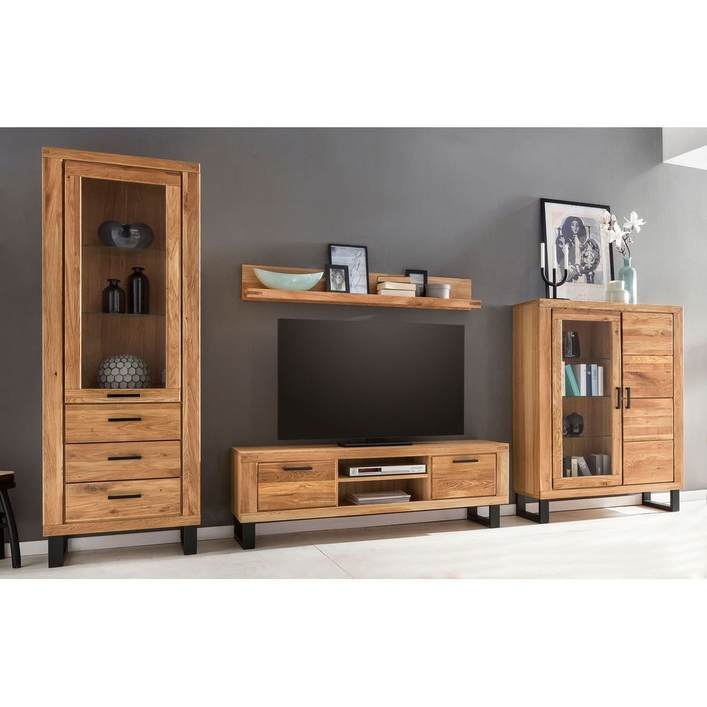 Couchtisch B 115 x H 65 x T 45 cm Wohnzimmertisch Ablage Wildeiche geölt Tiara