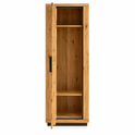 Garderobenschrank B 67 x H 198,8 x T 40 cm JURIA – Eiche massiv/Eiche furniert