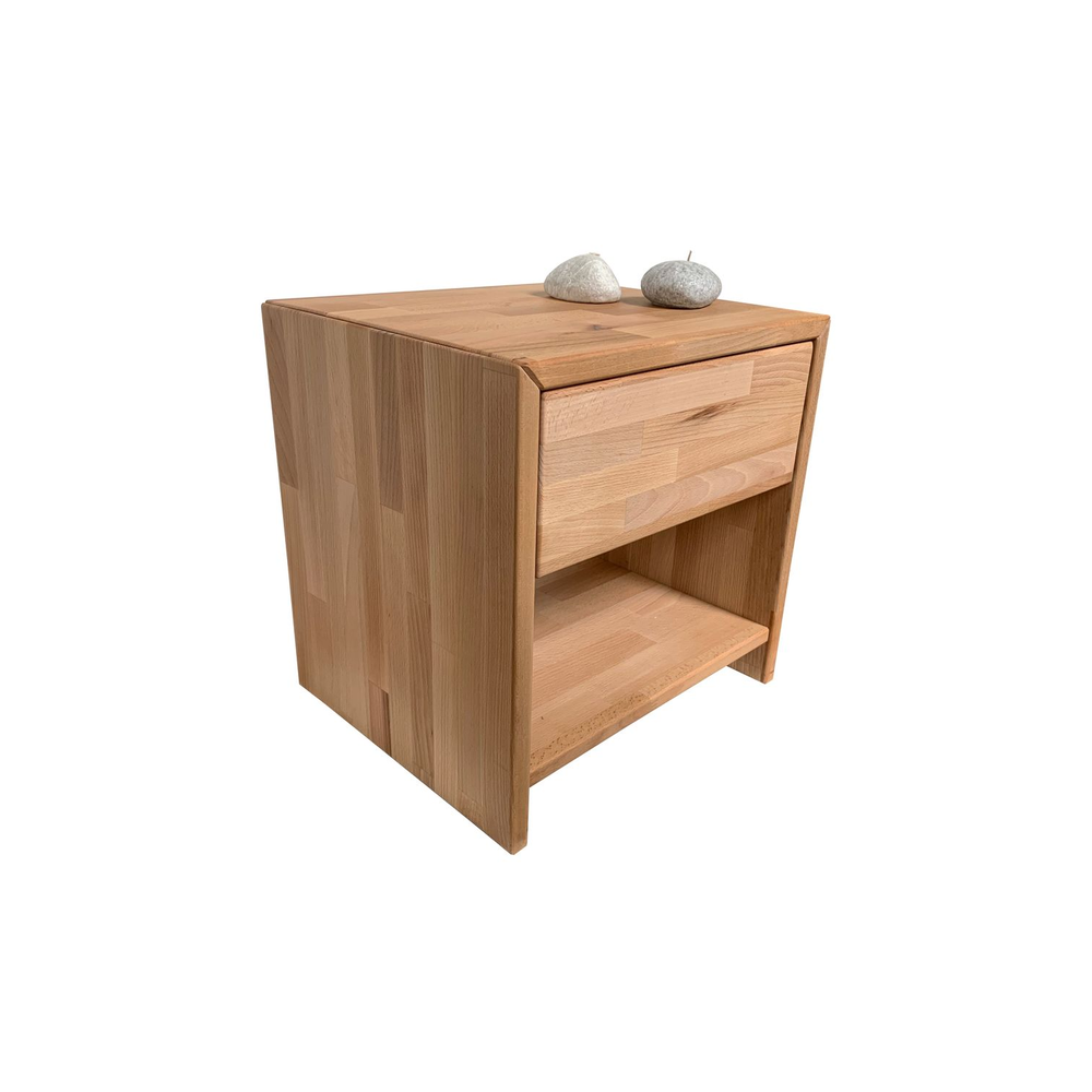 Nachtkommode B 395 x H 395 x T 335 mm Nachtkonsole Kernbuche-massiv Judith/ Sofie