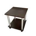 Beistelltisch B 40 x H 40 x T 45,5 cm auf Rollen, Mocca Nachbildung, quadratisch, Nico