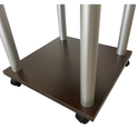 Beistelltisch B 40 x H 40 x T 45,5 cm auf Rollen, Mocca Nachbildung, quadratisch, Nico