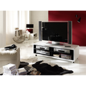 TV-Schrank B 120 x H 35 x T 39 cm Lowboard XL foliert weiß schwarz modern retro stil future Jeffe 7