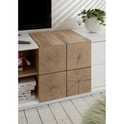 TV-Schrank B 180 x H 45 x T 40 cm Lowboard matt lackiert Eiche Optik weiß holz modern Montere