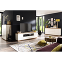 Highboard B 102 x H 115 x T 40 cm Schrank Asteiche-massiv matt lackiert geölt weiß holz 102 cm Chiara