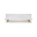 Garderobe B 97 x H 35 x T 32 cm Kleiderstange Flur weiß matt MDF Asteiche furniert Massiv Cervin