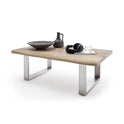 Couchtisch B 120 x H 75 x T 43 cm Baumkantentisch Zerreiche-massiv U-Form rechteckig geölt