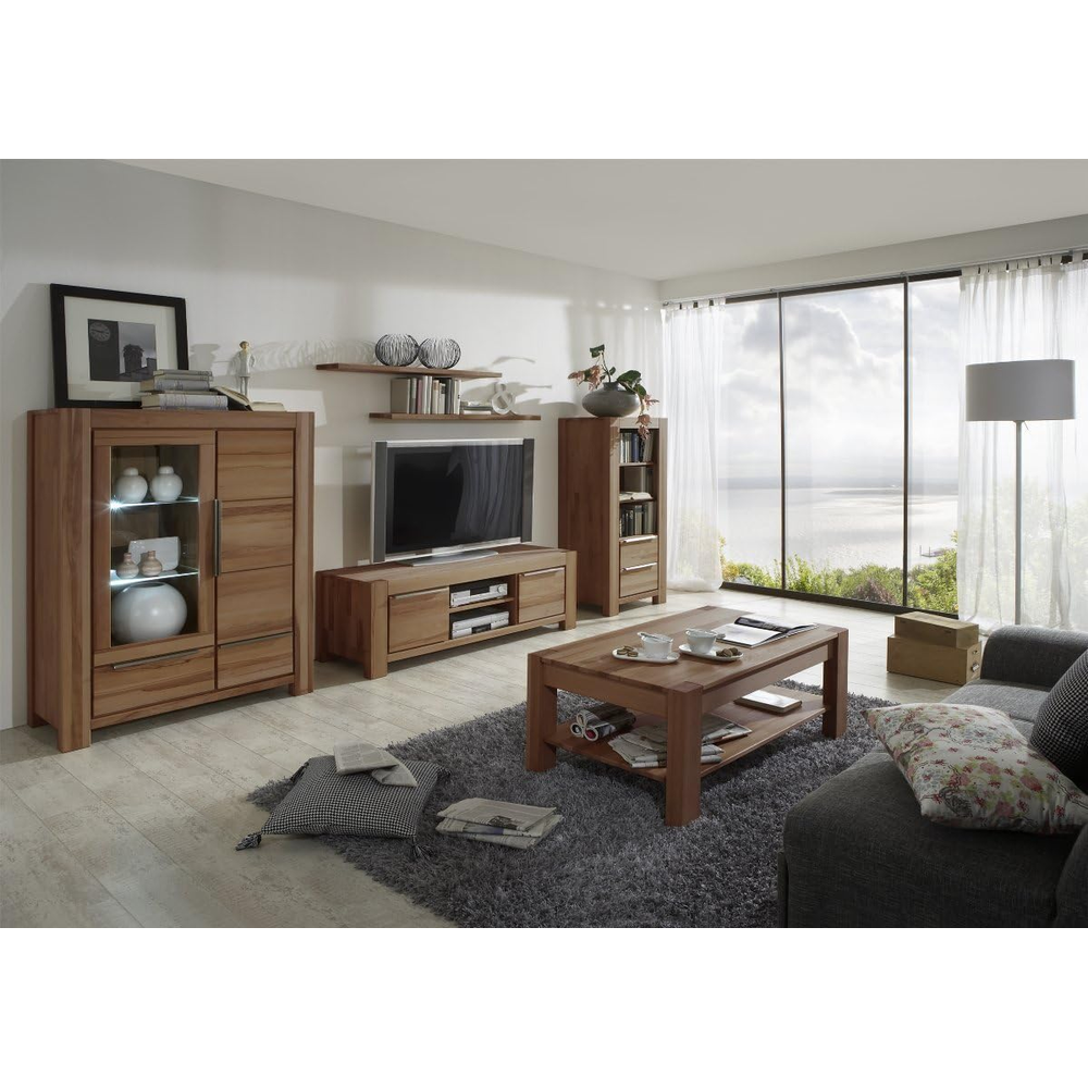 Sideboard NENA BUK – Massive Buche mit 3 Türen &amp; 3 Schubladen