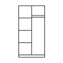 Kleiderschrank B 102 x H 205 cm Türen Holz Kernbuche teilmassiv Natur geölt 2-türig Pia