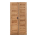 Kleiderschrank B 102 x H 205 cm Türen Holz Kernbuche teilmassiv Natur geölt 2-türig Pia