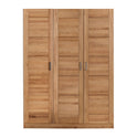 Kleiderschrank B 152 x H 205 x T 60 cm Türen Holz Kernbuche-massiv natur geölt 3-türig Tollo 3