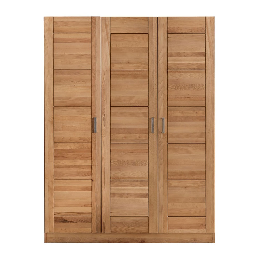 Kleiderschrank B 152 x H 205 x T 60 cm Türen Holz Kernbuche-massiv natur geölt 3-türig Tollo 3