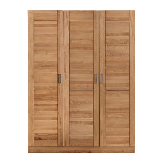 Kleiderschrank B 152 x H 205 x T 60 cm Türen Holz Kernbuche-massiv natur geölt 3-türig Tollo 3