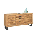 Sideboard B 158 x H 82 x T 40 cm Kommode Anrichte Schublade Wildeiche teilmassiv geölt Tiara