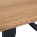 Couchtisch B 70 / H 45 / T 70 cm  ASOLA – Asteiche furniert mit schwarzem T-Metallgestell