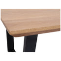 Couchtisch B 110 / H 45 / T 70 cm ASOLA – Asteiche furniert mit schwarzem T-Metallgestell