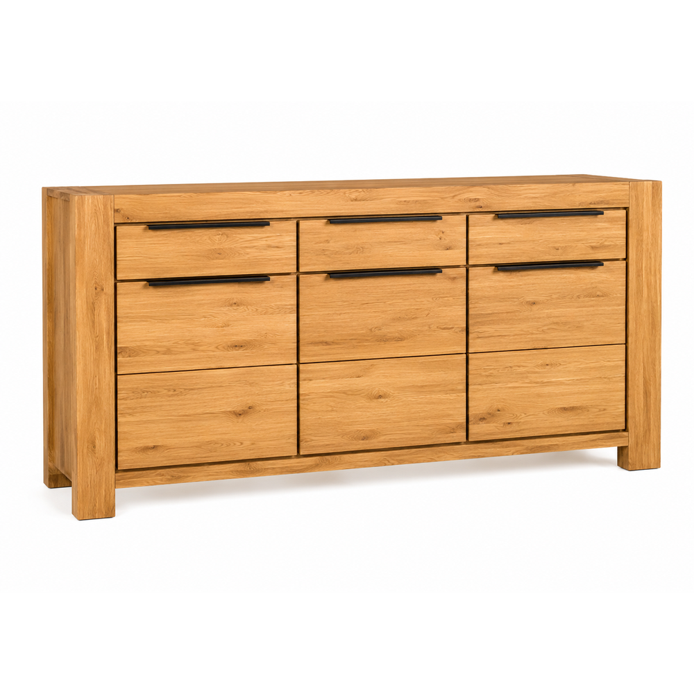 Sideboard SINA Wildeiche Teilfurnier – Modernes Wohnzimmer Sideboard mit Stauraum