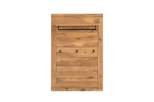 Garderobenpaneel B 80 x H 120 x T 30 cm LOLA – Eiche massiv/Eiche Dekor