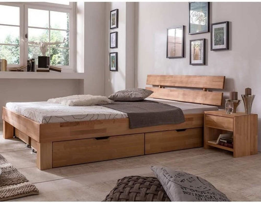Futonbett Schlafzimmer Bett Kernbuche massiv Holz geölt Judith 90 x 200 cm