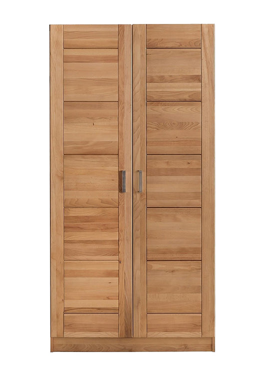 Kleiderschrank Türen Holz Kernbuche-massiv natur geölt 2-türig Tollo 2