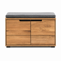 Garderobenbank B 80 x H 47 x T 40 cm LOLA – Eiche massiv/Eiche Dekor