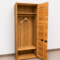 Garderobenschrank LOLA – Eiche massiv / Eiche Dekor Flurschrank mit Spiegel