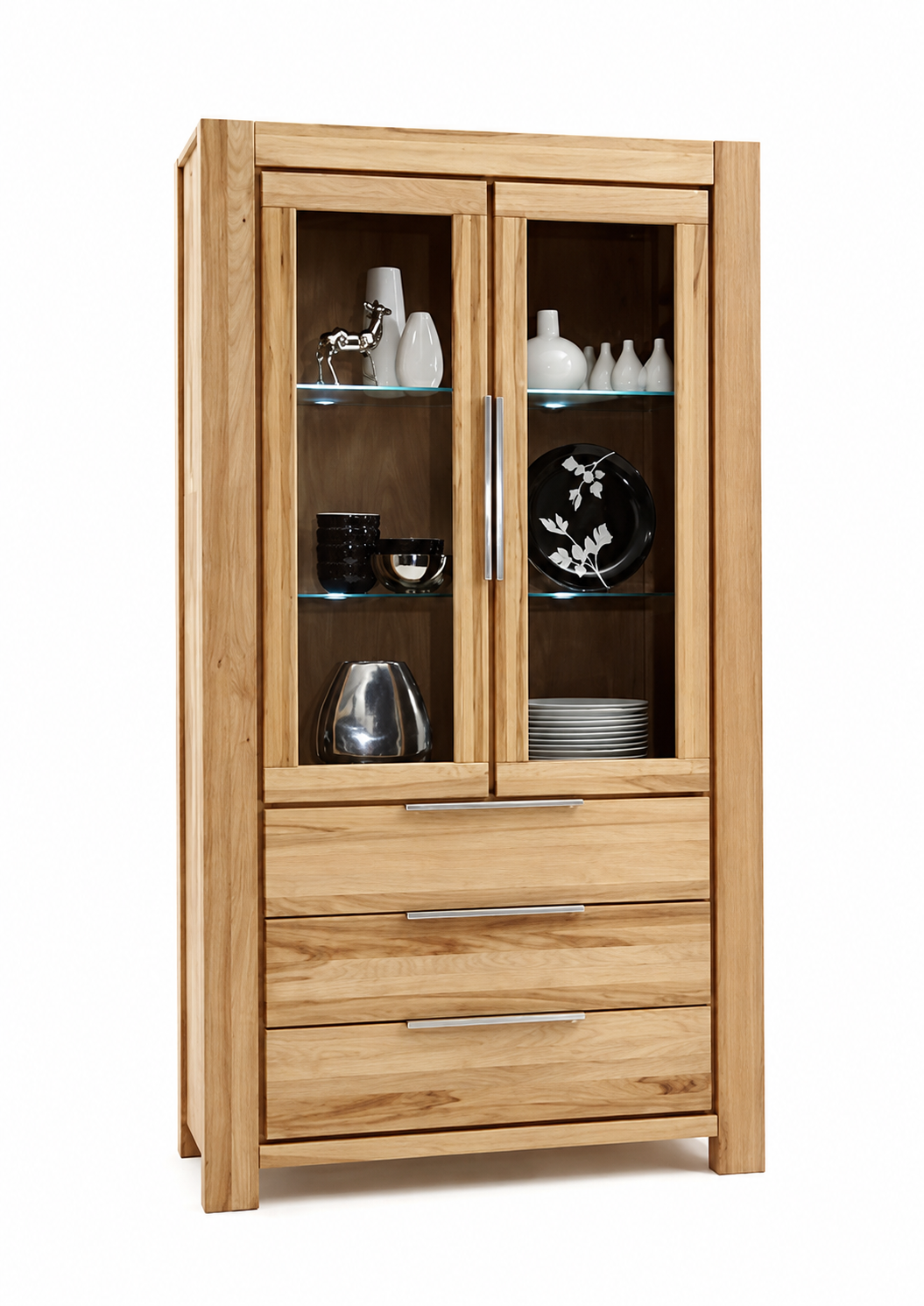 Vitrine Massivholz  NENA BUK – Massive Buche