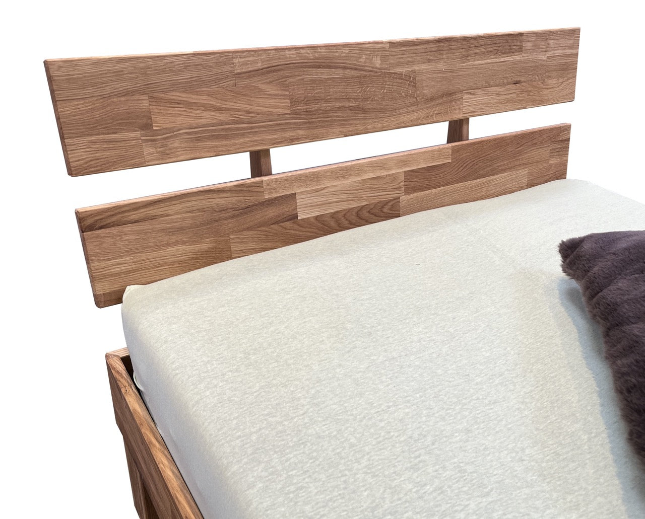 Futonbett Schlafzimmer Bett Wildeiche massiv Holz geölt Jenny 180 x 200 cm