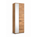 Garderobenschrank LOLA – Eiche massiv / Eiche Dekor Flurschrank mit Spiegel
