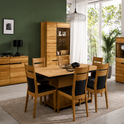 Sideboard B 162,5 x H 82,5 x T 40,5 cm LOLA – Eiche teilmassiv furniert mit 3 Türen und 3 Schubladen