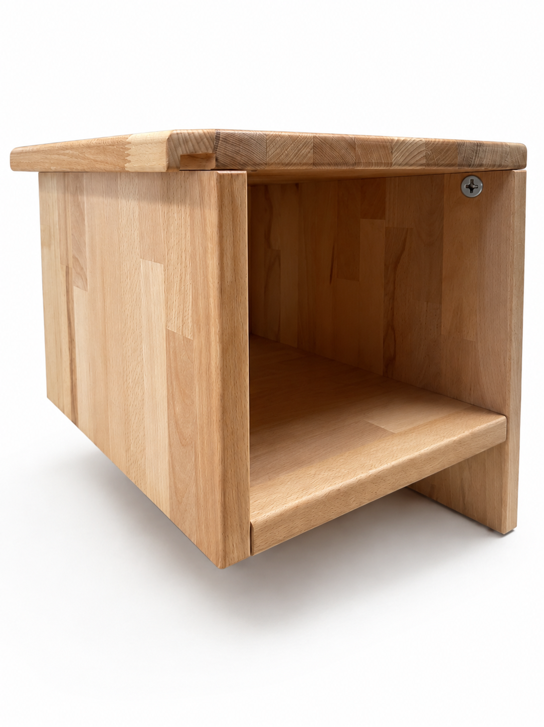 Nachttisch – Kernbuche B 40 x H 38 x T 40 cm massiv zum Einhängen