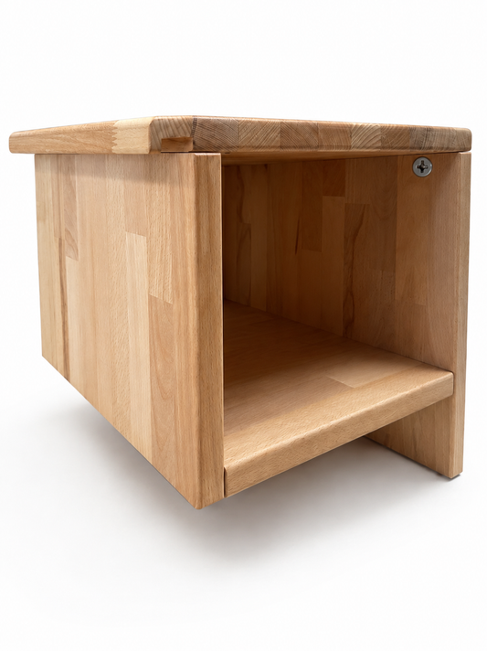 Nachttisch – Kernbuche B 40 x H 38 x T 40 cm massiv zum Einhängen
