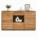 Sideboard JACKSON – Eiche teilmassiv mit LED-Beleuchtung