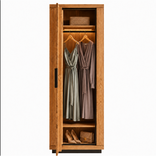 JURIA-Garderoben-Set – Eiche massiv/Eiche Dekor