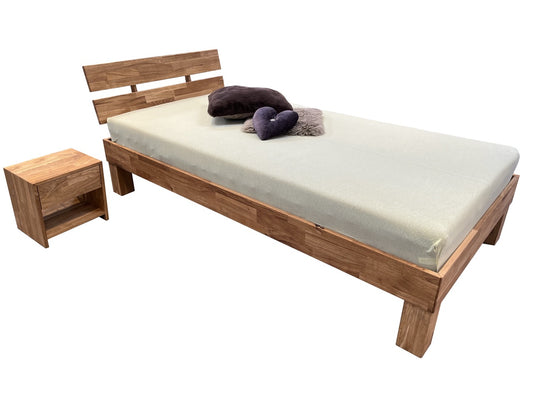 Futonbett Schlafzimmer Bett Wildeiche massiv Holz geölt Jenny 180 x 200 cm